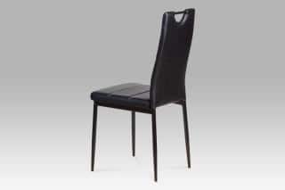 Jídelní židle AC-1220 BK - Černá koženka