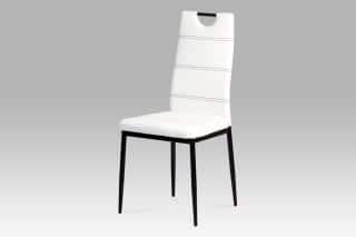 Jídelní židle AC-1220 WT - Bílá koženka
