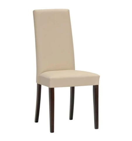 Jídelní židle Nancy - tmavě hnědá/koženka beige