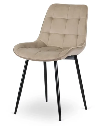 Jídelní židle Chris - béžová welur