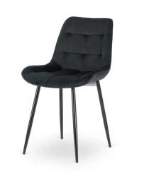 Jídelní židle Chris - černá welur