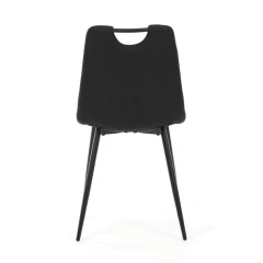 Jídelní židle, černá, látka, DCL-V2017 BK2