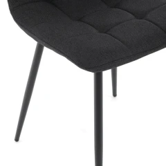 Jídelní židle, černá, látka, DCL-V2017 BK2