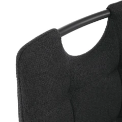 Jídelní židle, černá, látka, DCL-V2017 BK2