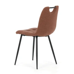 Jídelní židle, hnědá, látka, DCL-V2017 BR2