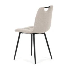 Jídelní židle, béžová, látka, DCL-V2017 CRM2