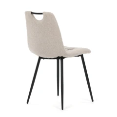 Jídelní židle, béžová, látka, DCL-V2017 CRM2