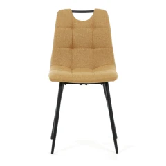Jídelní židle, žlutá, látka, DCL-V2017 YEL2
