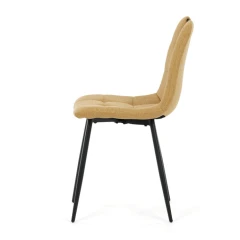 Jídelní židle, žlutá, látka, DCL-V2017 YEL2