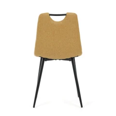 Jídelní židle, žlutá, látka, DCL-V2017 YEL2