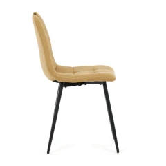 Jídelní židle, žlutá, látka, DCL-V2017 YEL2