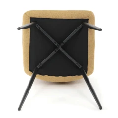 Jídelní židle, žlutá, látka, DCL-V2017 YEL2