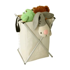 Látkový koš na prádlo LAUNDRY TYP 1, šedobéžová - rozbaleno č.2