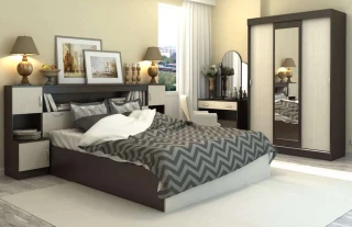 Postel BASIA 160x200 KP-558 belfort/wenge