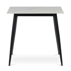 Jídelní stůl 80x80cm, keramika, mramor, HT-398M WT