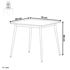 Jídelní stůl 80x80cm, keramika, mramor, HT-398M WT
