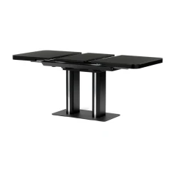 Jídelní stůl rozkládací 120-160x80 cm, mdf, černá, HT-D1926 BK