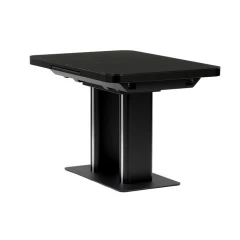 Jídelní stůl rozkládací 120-160x80 cm, mdf, černá, HT-D1926 BK