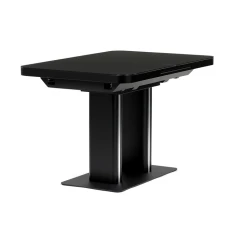 Jídelní stůl rozkládací 120-160x80 cm, mdf, černá, HT-D1926 BK