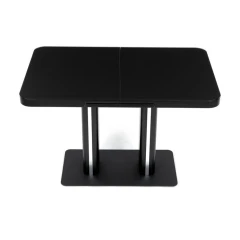 Jídelní stůl rozkládací 120-160x80 cm, mdf, černá, HT-D1926 BK