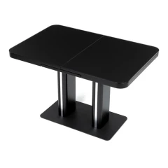 Jídelní stůl rozkládací 120-160x80 cm, mdf, černá, HT-D1926 BK