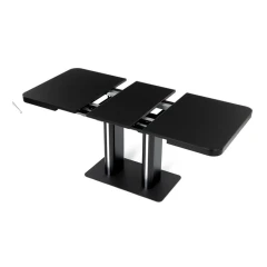 Jídelní stůl rozkládací 120-160x80 cm, mdf, černá, HT-D1926 BK