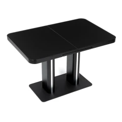 Jídelní stůl rozkládací 120-160x80 cm, mdf, černá, HT-D1926 BK