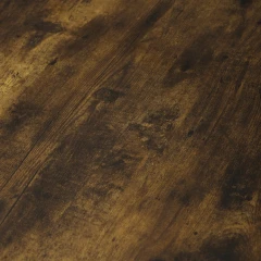 Stůl jídelní kulatý, 120x120x75,5 cm, MDF staré dřevo, černé kovové nohy