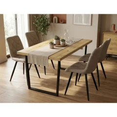 Jídelní stůl 160x80cm, lamino, dub, HT-R5216 OAK