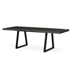 Jídelní stůl rozkládací 160-240x90 cm, lamino, šedý dub, HT-R5624 GREY