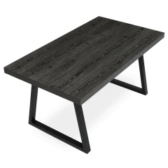 Jídelní stůl rozkládací 160-240x90 cm, lamino, šedý dub, HT-R5624 GREY