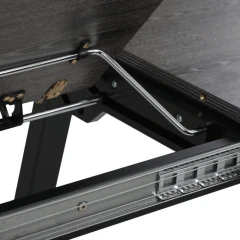 Jídelní stůl rozkládací 160-240x90 cm, lamino, šedý dub, HT-R5624 GREY