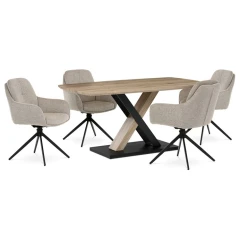 Jídelní stůl 165x90cm, mdf, dub san remo, HT-W1570 SRE