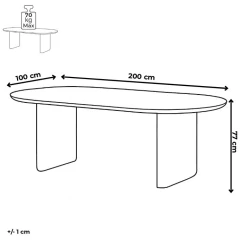 Jídelní stůl 200x100cm, mdf, dub san remo, HT-W1578 SRE