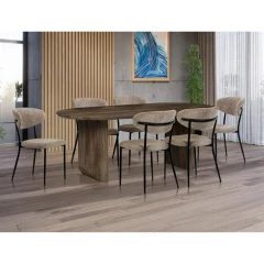 Jídelní stůl 200x100cm, mdf, ořech, HT-W1578 WAL