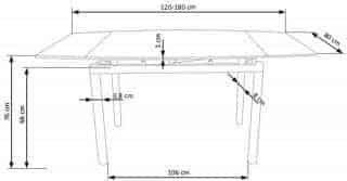 Jídelní stůl Lambert Bílé sklo - II. jakost č.10