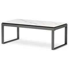 Konferenční stolek 121x61x45cm, slinutá keramika, mramor, AHG-284 WT