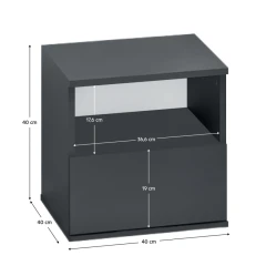 Noční stolek, grafit, DOLI