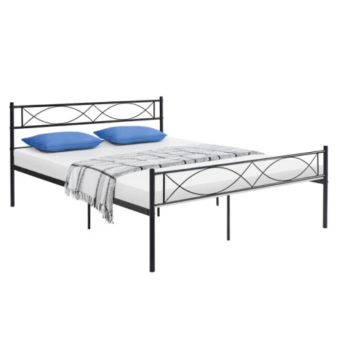 Kovová postel STELVIA 160 - černá