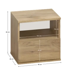 Noční stolek, dub artisan, DOLI