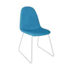 Židle ONTARI - látka modrá / kov