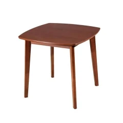 Jídelní stůl, 80x80 MDF + masiv, ořech, ROSPAN