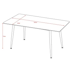 Jídelní stůl ADRIA 140x80 - bílý