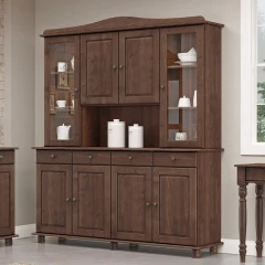 Příborník s nástavcem 4 dveře RUBI tmavě hnědá