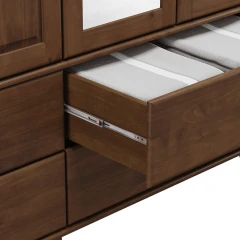 Příborník s nástavcem 4 dveře RUBI tmavě hnědá