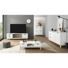 Noční stolek 1 zásuvka BONITO 2 bílý lak