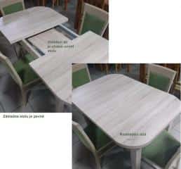 Jídelní stůl Mini Forte rozkládací - moderní odstíny č.3
