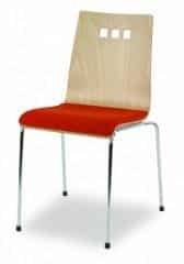 Židle Mirka podnož chrom čalouněný sedák č.1