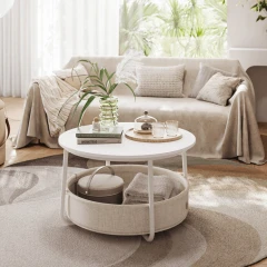 Konferenční stolek 75x75x45cm, mdf, bílá, AFK-E1144 WT