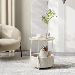 Odkládací stolek 45x45x50cm, mdf, kašmír, AKF-E1023 CRM